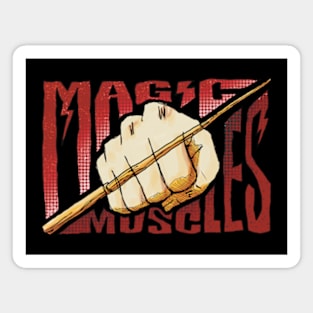 Mashle Magic and Muscles Mash Fist x Wand Cool Streetwear Red Graffiti with White Outline Magnet